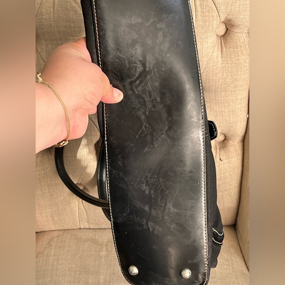 TOD’s vintage canvas leather nylon satchel - Picture 3 of 10